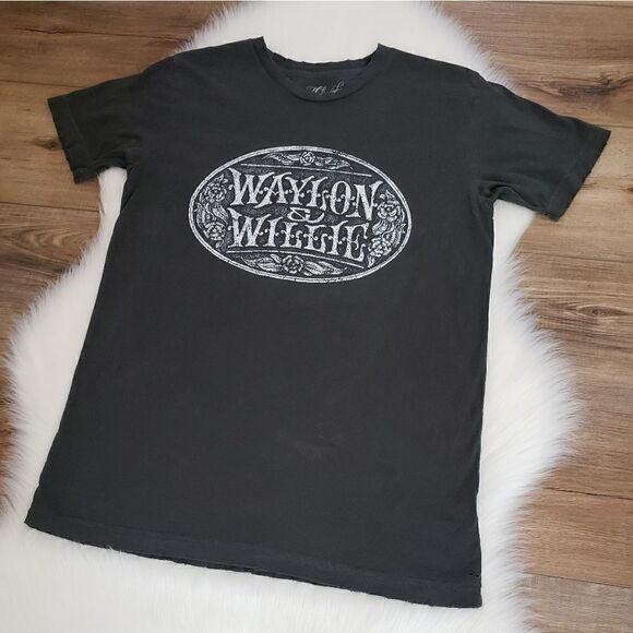 NWOT Midnight Rider Waylon & Willie Buckle Unisex Band Tee Size Extra Small - Picture 7 of 14